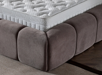 SERABED Kárpitozott ágykeretek fém szerkezettel, ágyneműtartóval